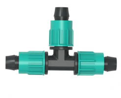 Тройник компрессионный для капельной трубки 16 мм 