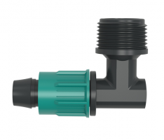 Уголок компрессионный 16 х 3/4" для капельной трубки 16 мм